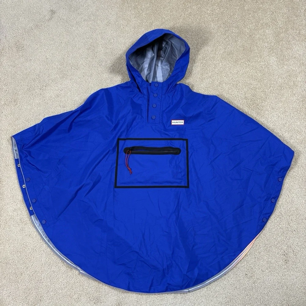 Hunter for Target Rain Poncho Blue Kids Youth M/L Waterproof Packable